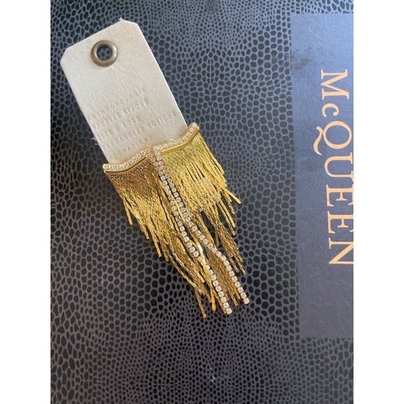 NWT Anthropologie Rhinestone Chain Drop Earrings - Picture 6 of 10